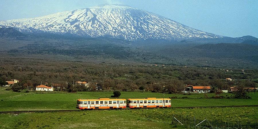 Viewing Mount Etna and riding on the Circumetnea Train