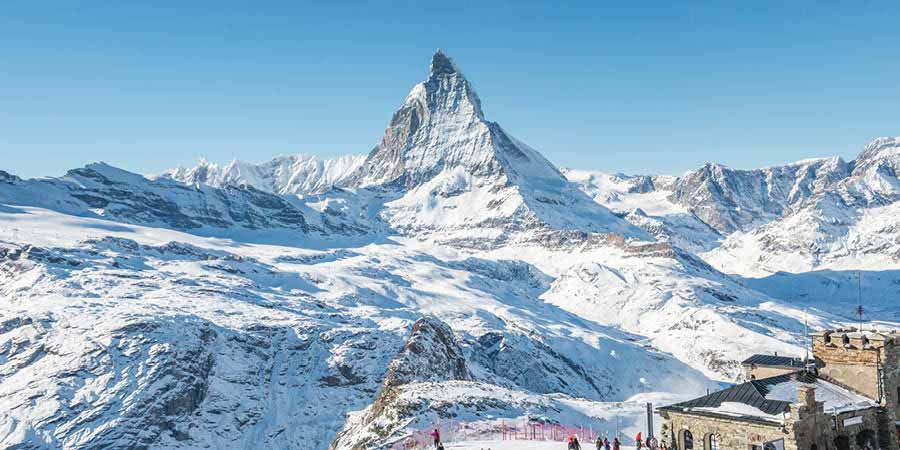 Viewing the Matterhorn from idyllic Zermatt